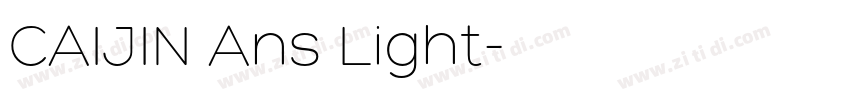 CAIJIN Ans Light字体转换
